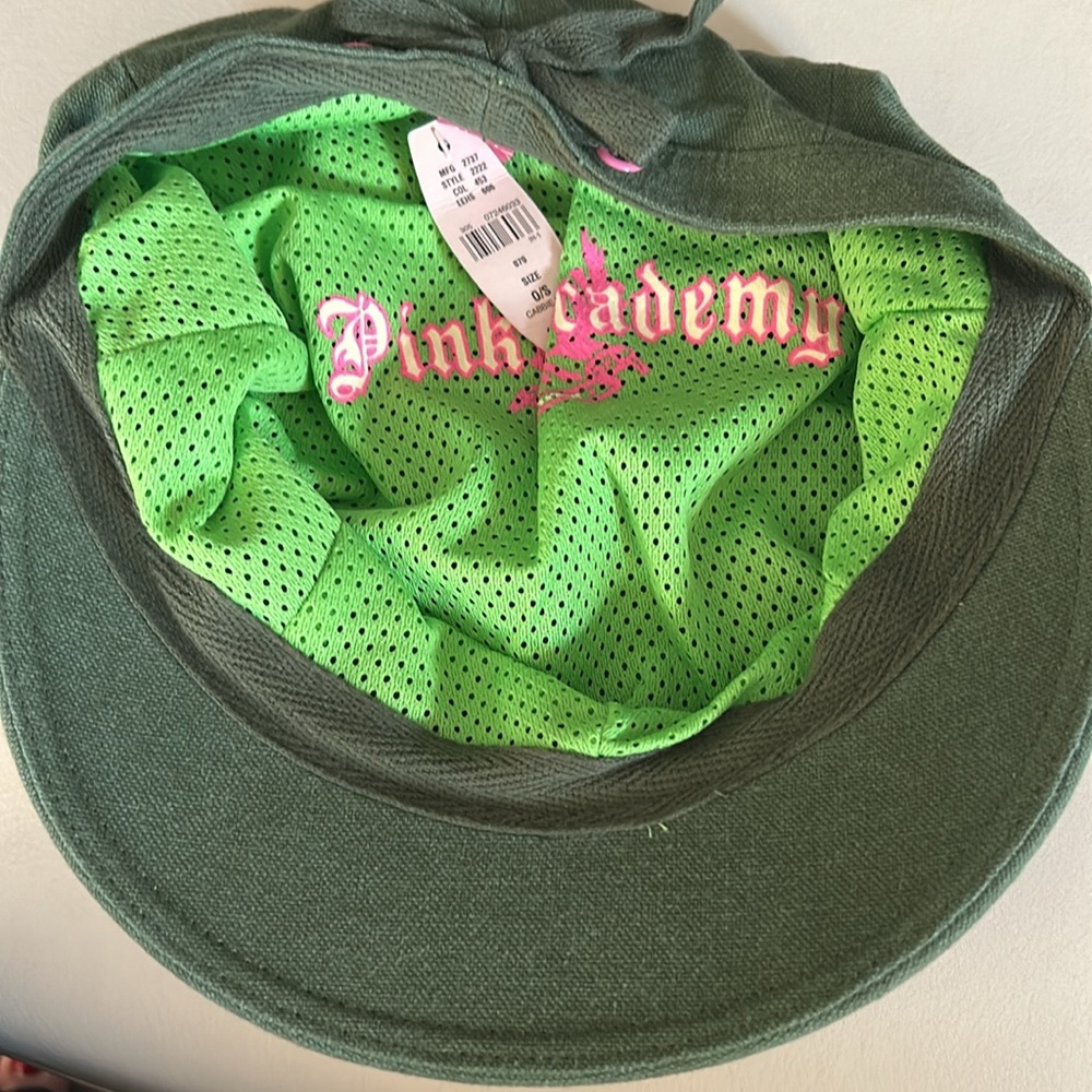 PINK Victoria’s Secret Olive Hat-NWT-one size - Picture 2 of 10